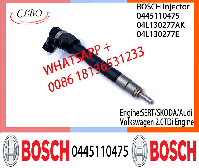 BOSCH injetor Common Rail Fuel Injector 0445110475 0986435242 04L130277AK 04L130277E For SERT/SKODA/Audi/Volkswagen