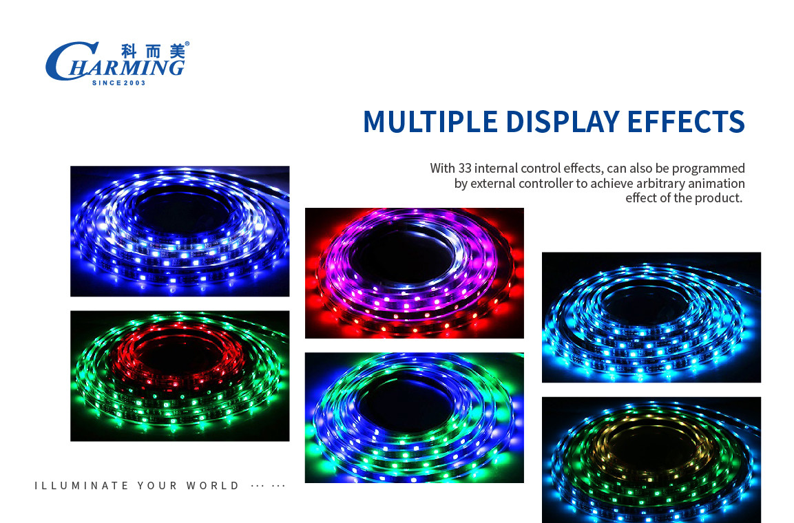 Multiscene SMD5050 RGB Light Strip , SPI Control Club LED Light