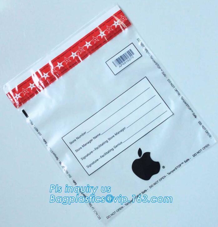 Security plastic bag with adhesive tape for cash, plastic money bag, Security Money Cash Bag For Airport/Bank and police