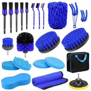 Buy cheap Car Washing Kit 23 Pcs  Auto Detailing Brush Blue For Wheels Dashboard Cleaning product