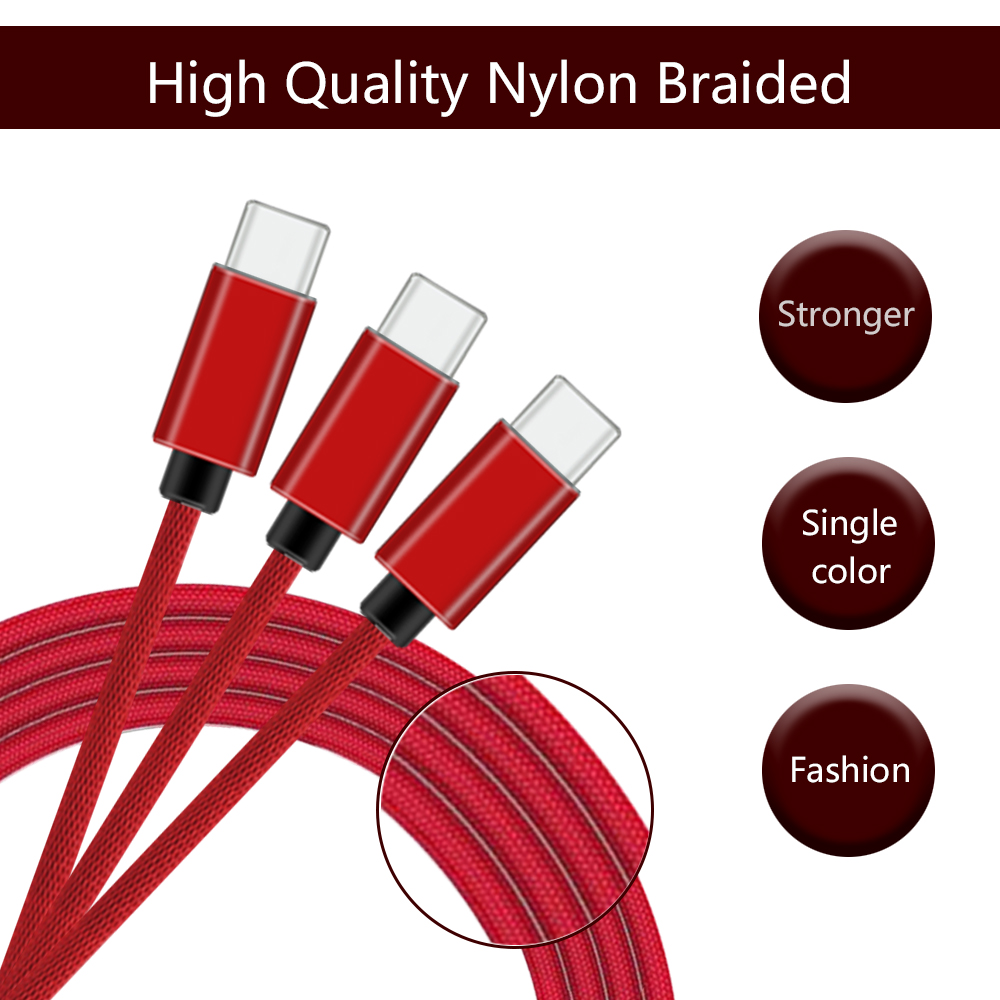 Micro USB Android Braided Charger / Braided USB C Cable 1M 2M 3M Customized