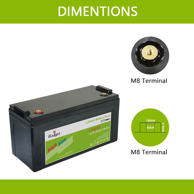 Lithium Ion Lifepo4 Rv Battery Home 12.8v 120ah Solar Energy Storage Battery