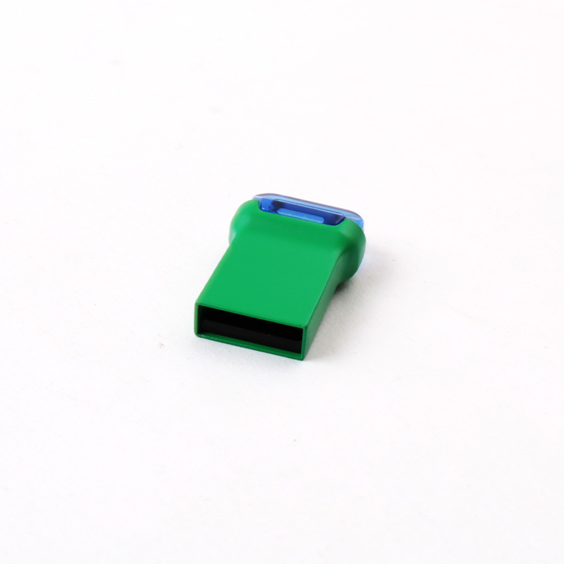 Green Color Mini Usb 3.0 Metal Usb Flash Drive Rectangular With A-Class Flash Chip