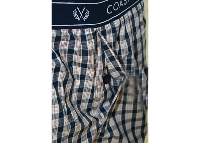 Cotton Jersey Men'S V Neck Pajamas / Mens T Shirt And Woven Shorts Pyjamas With Side Pockets