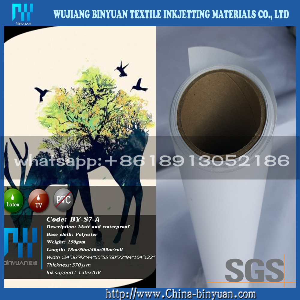 BY-S7-A Wholesale 240gsm Digital Printing Canvas for HP Latex Printer