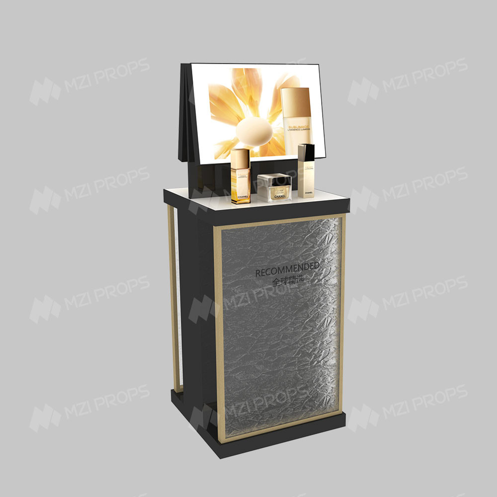 Beauty Display Shelf Central Hall Side Cabinet - Double Sided Display for Cosmetic Display Stand and Makeup Shop Fitting