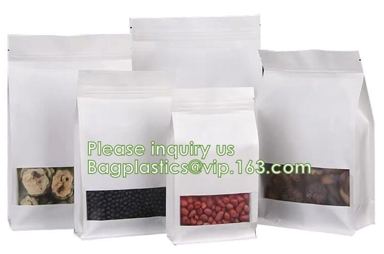 k, Pull Tab Zipper, Tear Notch, Window, Hang Hole, Valve, Tin Tie Flat Bottom, Stand Up, Side Gusset, Quad Seal