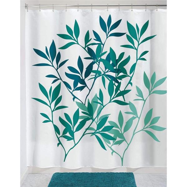 Walmart Bathroom Leaves Plastic Waterproof Thick Window Shower Curtains With