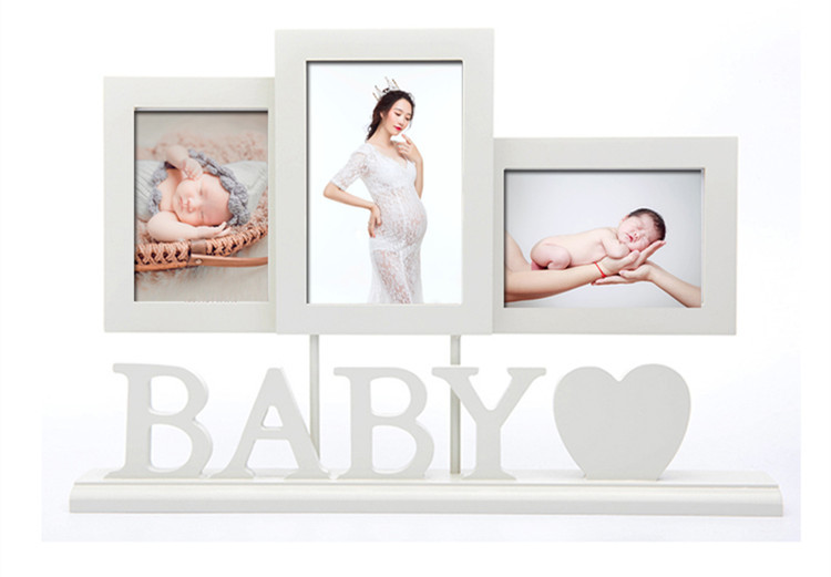 Baby Wooden Photo Frames Handprint / Footprint Photo Frame Home Decoration Gifts