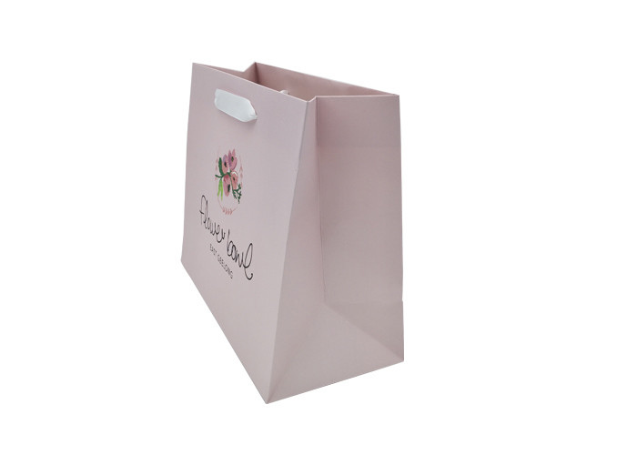 Elegant flower Style Custom Printed Personalised Paper Gift Bags with Handles