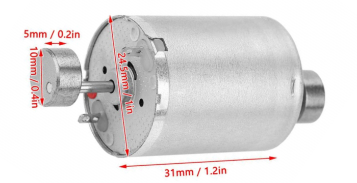 RK370 Double Shaft 12V DC Motor , Mini Vibration Motor High Torque For Massager OEM
