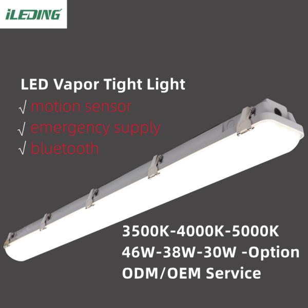 4FT Workshop Tri-proof Light with Daylight Color Temperature and IP66 Waterproof Rating