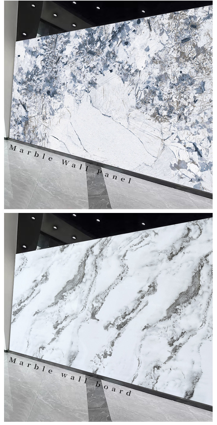 Waterproof And Easy To Install Marble Wood Veneer Panels Interior Decorative Wall Panels New Products Marble Wall Panels
