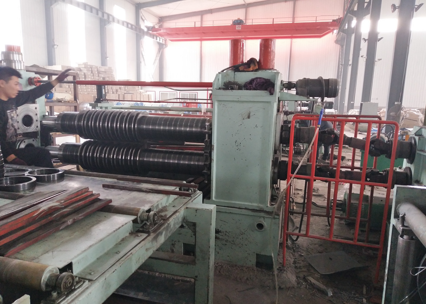 21 Strips Carbon Steel Coil Slitting Line Automatic Hydraulic / Semi Automatic