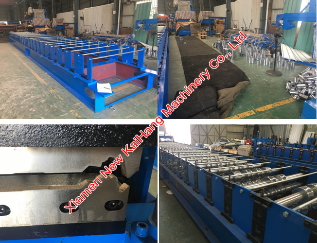 Indonesia popular roofing roll forming mc, pre – painted sheets, 0.42mm, steel roof roll forming machine