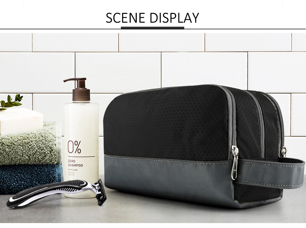 Water Resistant Mens Nylon Travel Toiletry Organizer