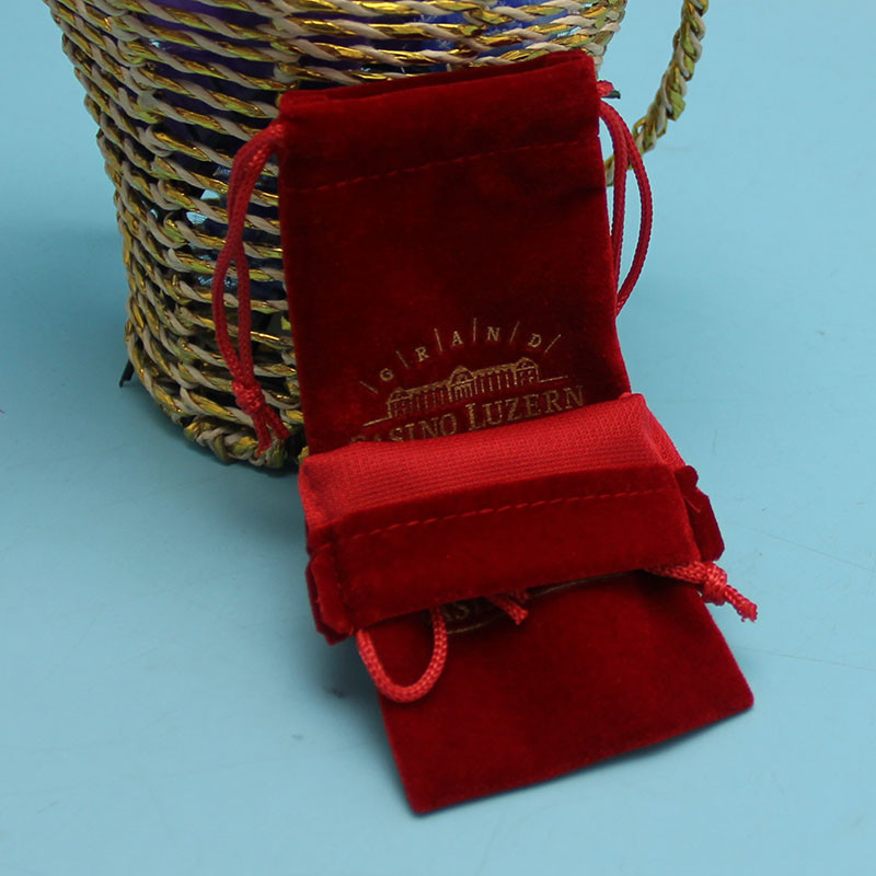 wholesale custom velvet drawstring pouch bag for Jewelry packaging