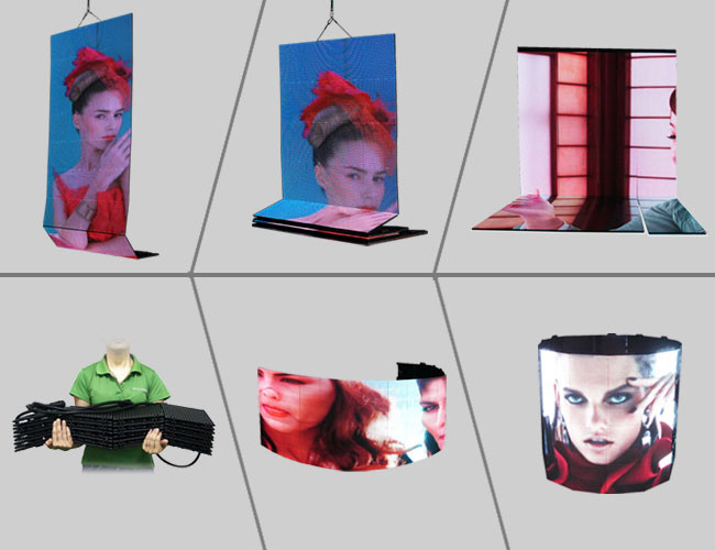4000Hz Flexible LED Video Curtain , 6000Nits LED Video Curtain Rental For Entertainments