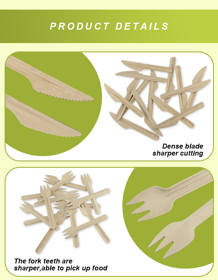 16cm Bagasse Biodegradable Disposable Utensils For Party Factory Wholesale