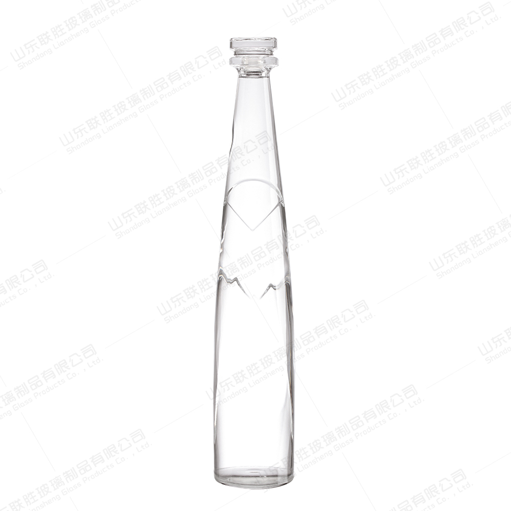 250ml 500ml Glass Vodka Bottle With Rubber Stopper Cap Customized For Spirits Whiskey