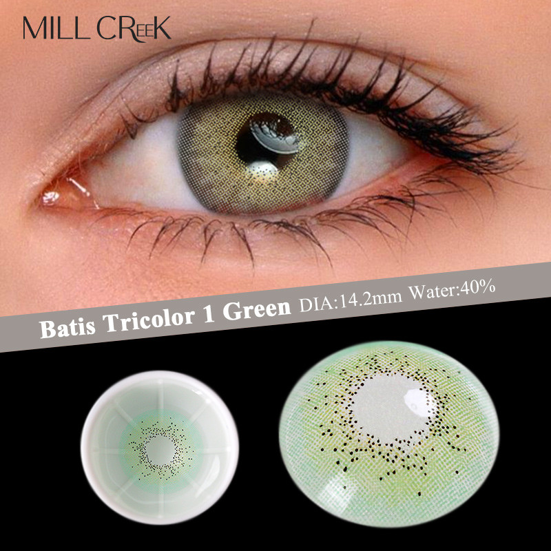 Realistic Natural Colored Kiwi Green Contact Lens Non Prescription 14.2