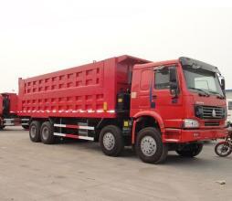 8x4 powerful engine 50 tons heavy duty dump truck 266h-375ph with flat roof cabin