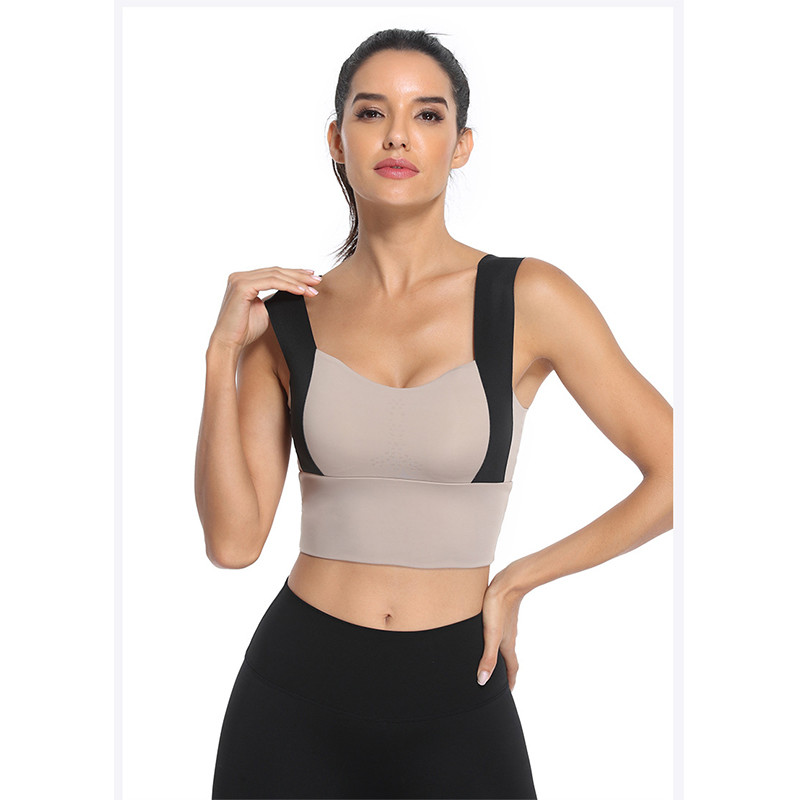 Mesh Breathable Push Up Plus Size Sports Bra High Elastic Removable Padded
