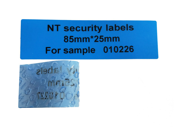 Custom Logo Tamper Proof Non Residue Security Labels Roll For Packing / Car / Bank