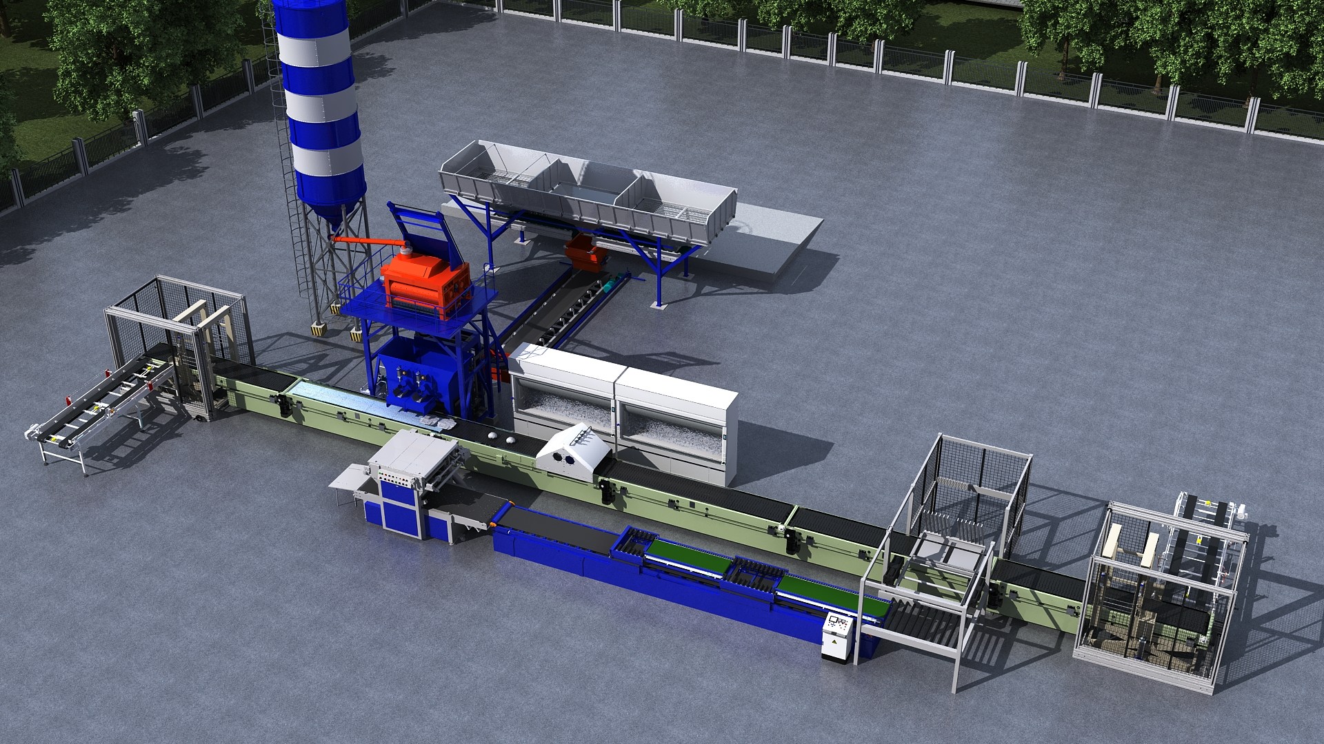 Concrete Blocks Retaining Walls Machine Veneer Stone Production Line