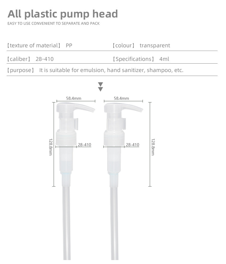Mono Material All Plastic Lotion Pump 4cc Dose 28-410 Eco Cosmetic Packaging UKAP09