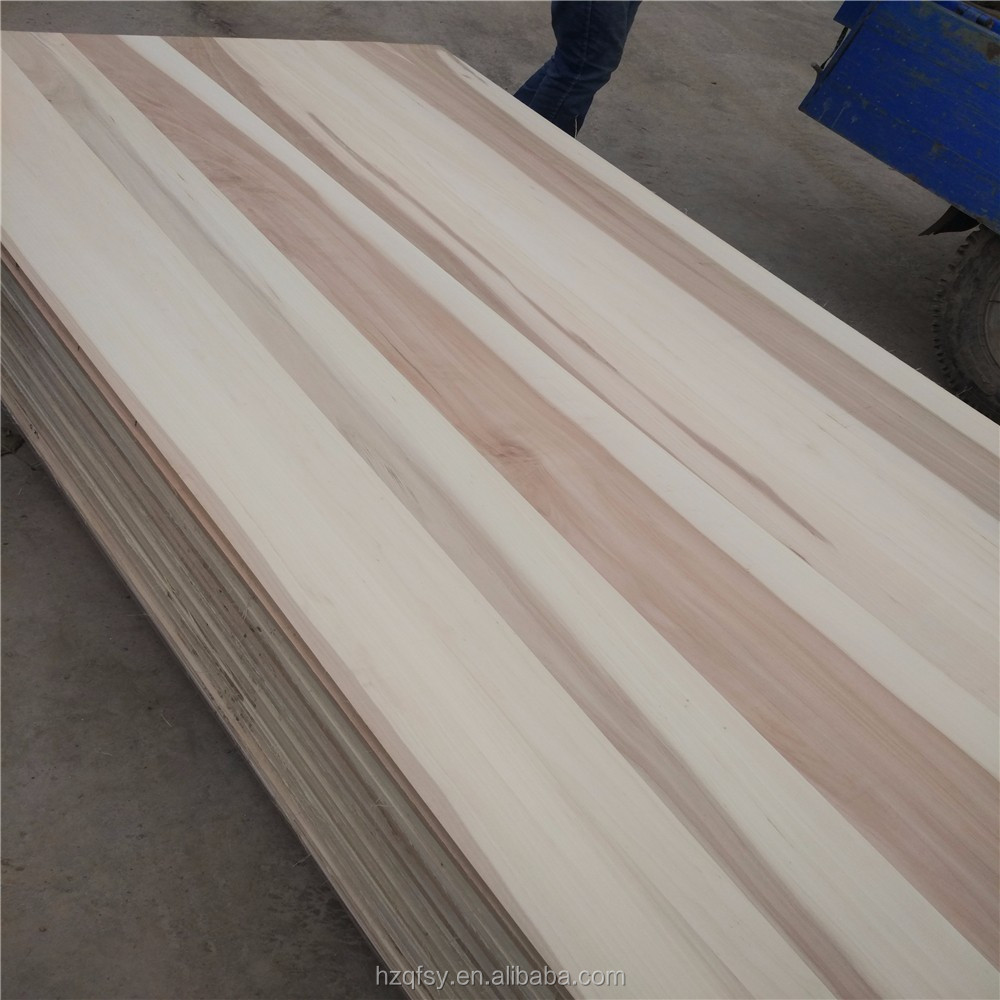 Natural Texture Solid Wood Furniture Poplar Paulownia Pine Plank Edge Glued Board