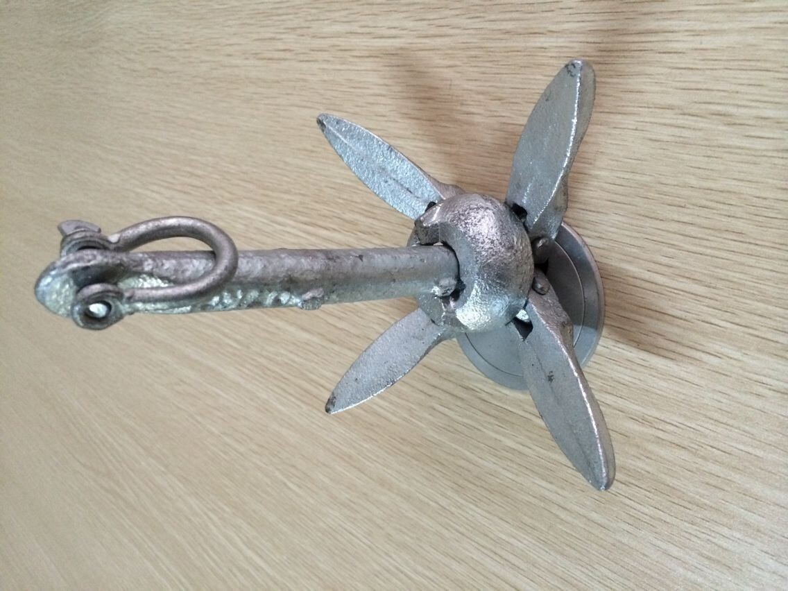 Boat Folding Grapnel Anchor Galvanized Steel Anchor Marine Yacht Isure Marine