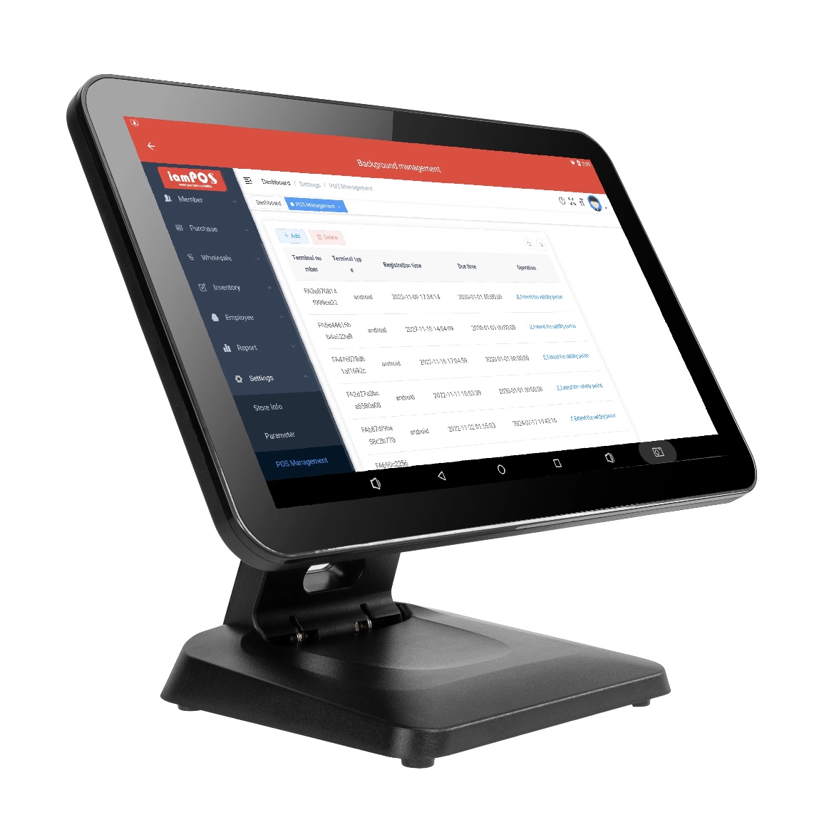 BT Thermal Printer and 2D Scanner POS Systems for Restaurant Hotel Supermarket 15.6 inch Adjustable