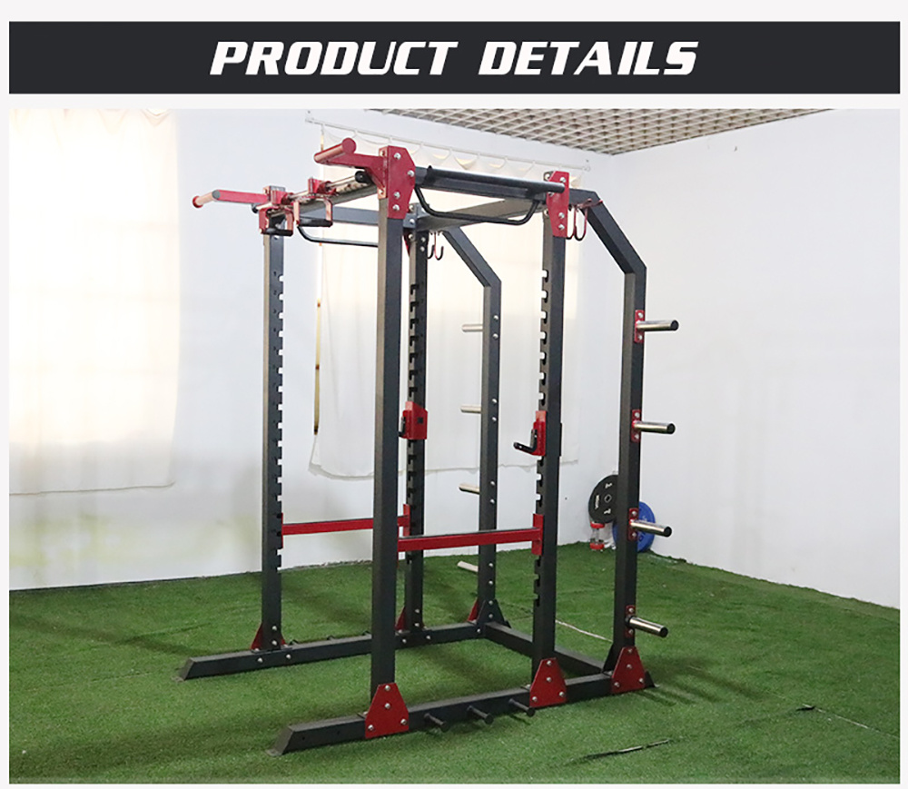 Body Building Gym Fitness Equipment Multi Functional Cable Crossover Adjustable Squat Rack Smith Machine Power Rack Bike Rack