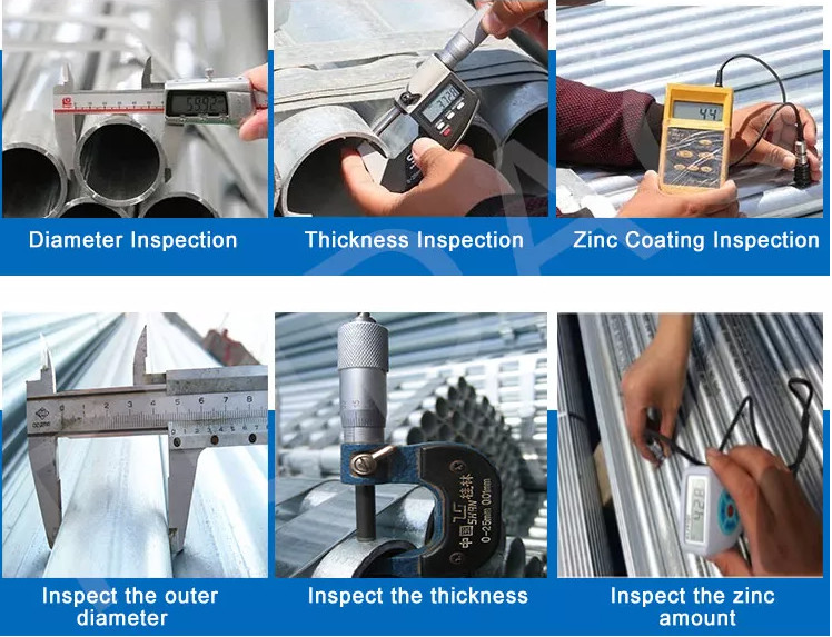 ISO9001 ERW 50mm Gi Pipe Q195 Q215 Q235 Q345 Galvanized Iron Tube