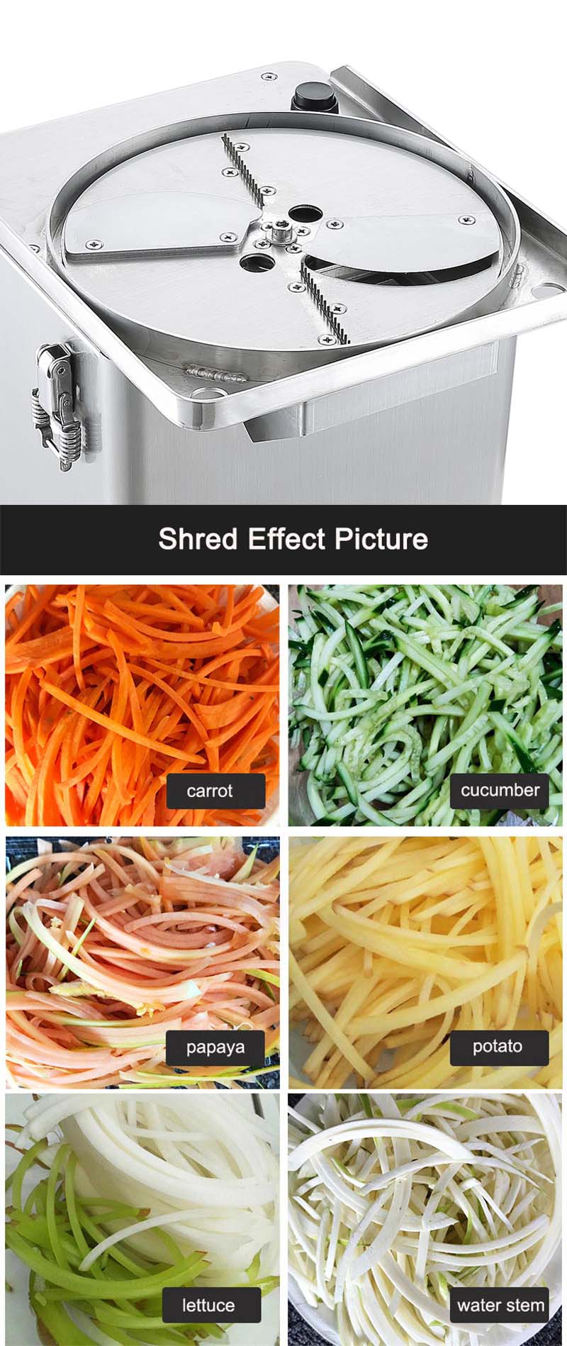 Commercial Electric Vegetable Cutter for Dicing Carrots Potatoes Cucumbers and Onions