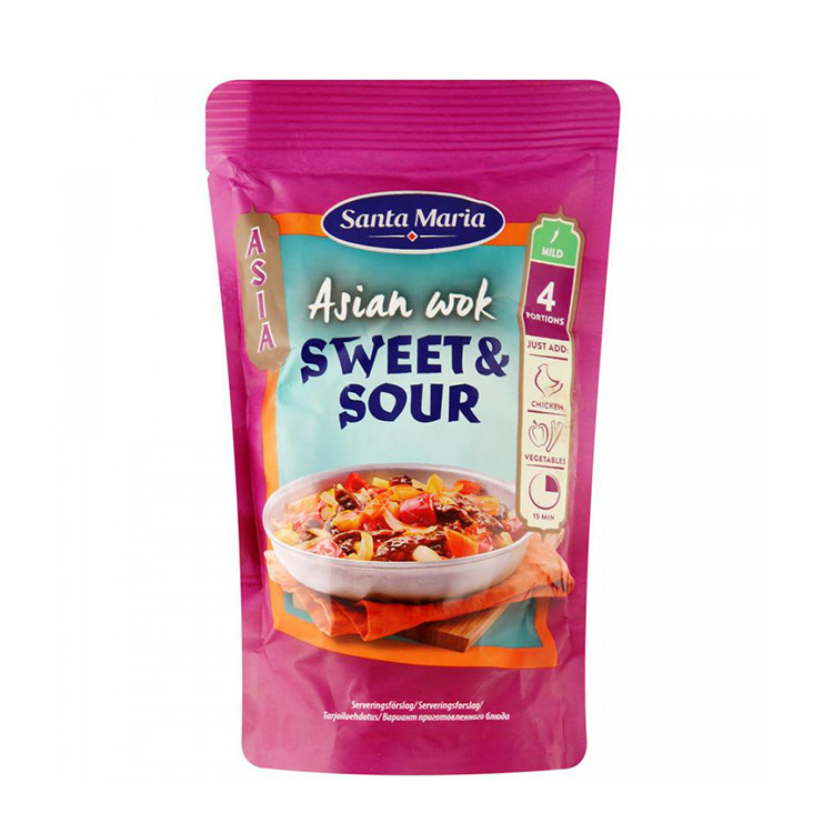 120 Microns Rotogravure Printed Glossy Retort Pouch Packaging For Food