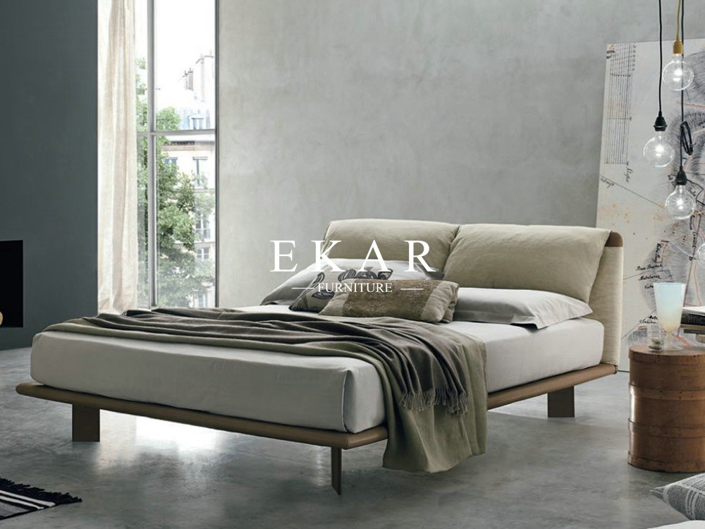 Wooden Divan Removable Fabric or Leather Headboard Modern Bed