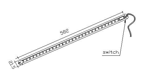 95lm/w Touch Sensor Switch Aluminium Slim LED Strip Profile Light for Wardrobe Closet