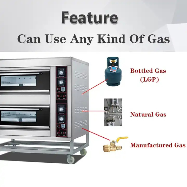 Premium Gas Baking Bakery Oven with Computer Panel Ome in Differnt Layers