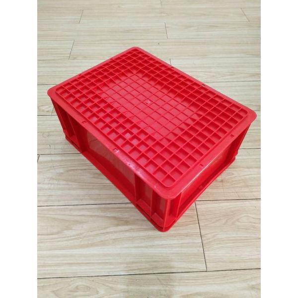 Virgin Plastic Red Euro Stacking Containers 400*300 mm Conveyor Sorting System Lids Option