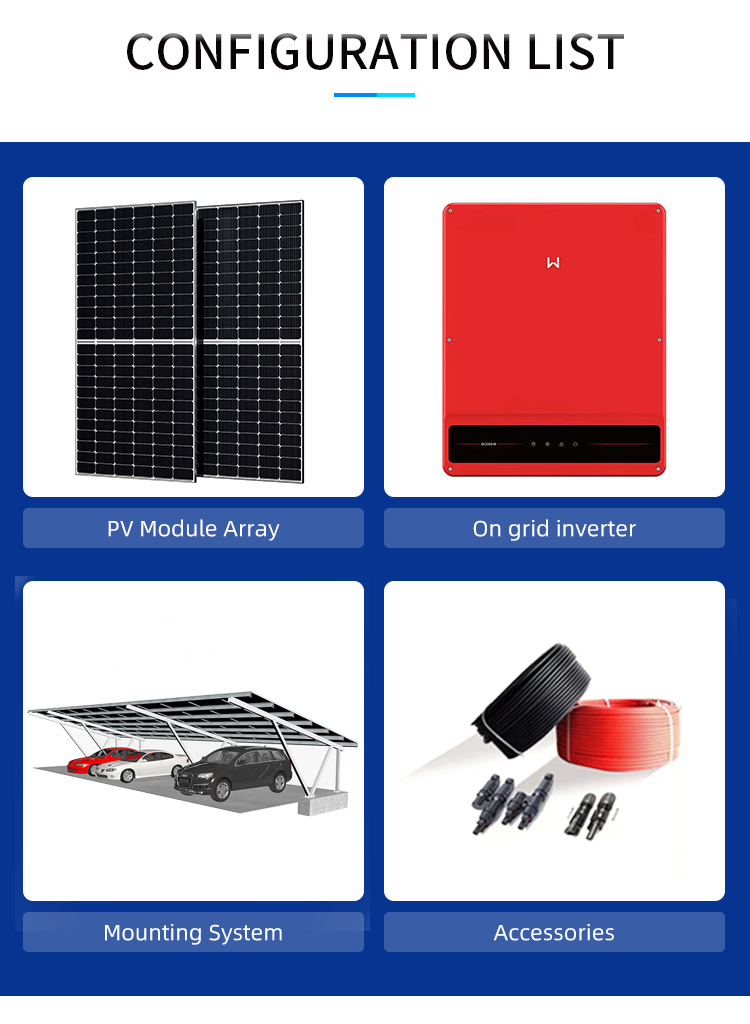 Bus Station On Grid Solar Power System 100KW 120KW For Car Port