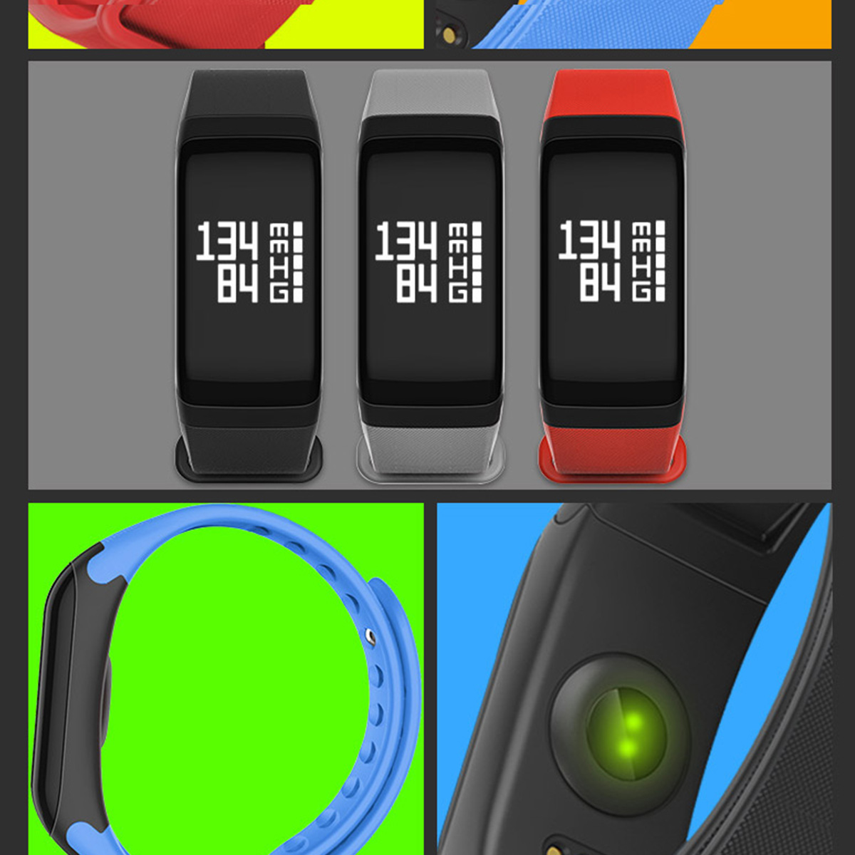 90mAh F1 Blood Pressure Smartwatch T500 Smart Watch IP67 For Apple Android Huami