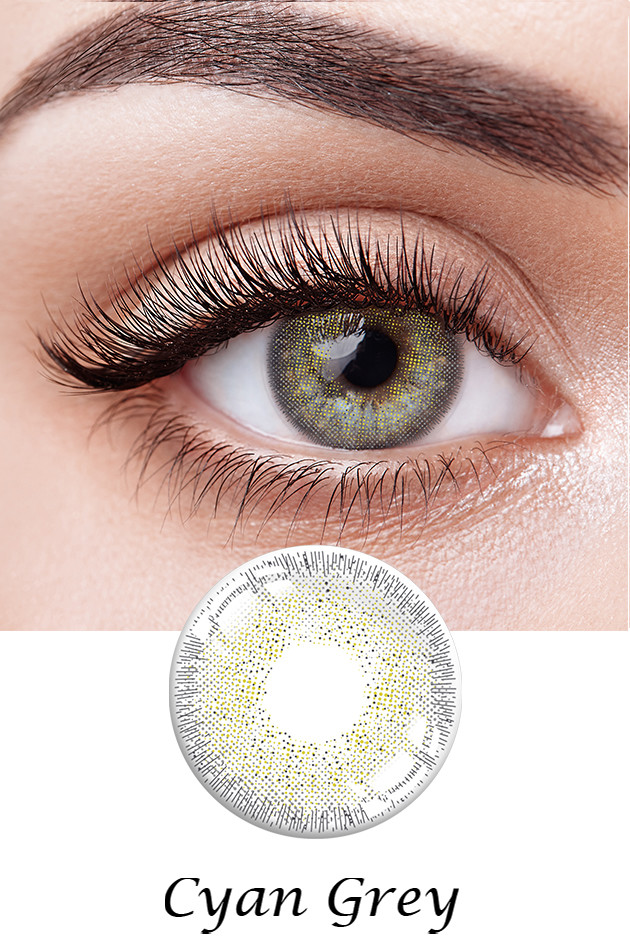 Color Enhancing Grey Contact Lenses Prescribed Doll Eyes 14.0mm