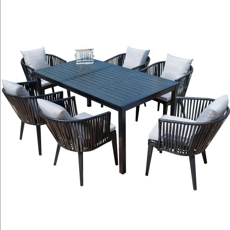 Customized Balcony Table And Chair Washable Rattan Garden Table And Chairs