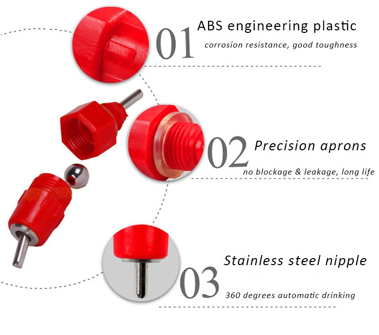 Stainless 11.5g Baby Chicken Nipple Drinker System