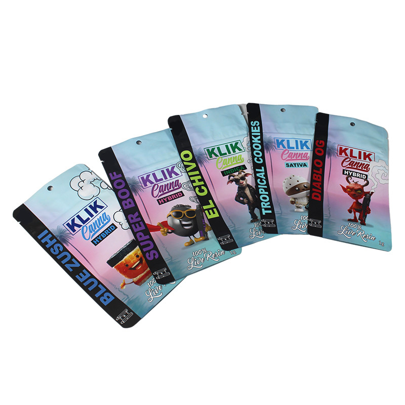 Vape Packaging Soft Touch Mylar Bags Food Grade Smell Proof Zipper Heat Sealed