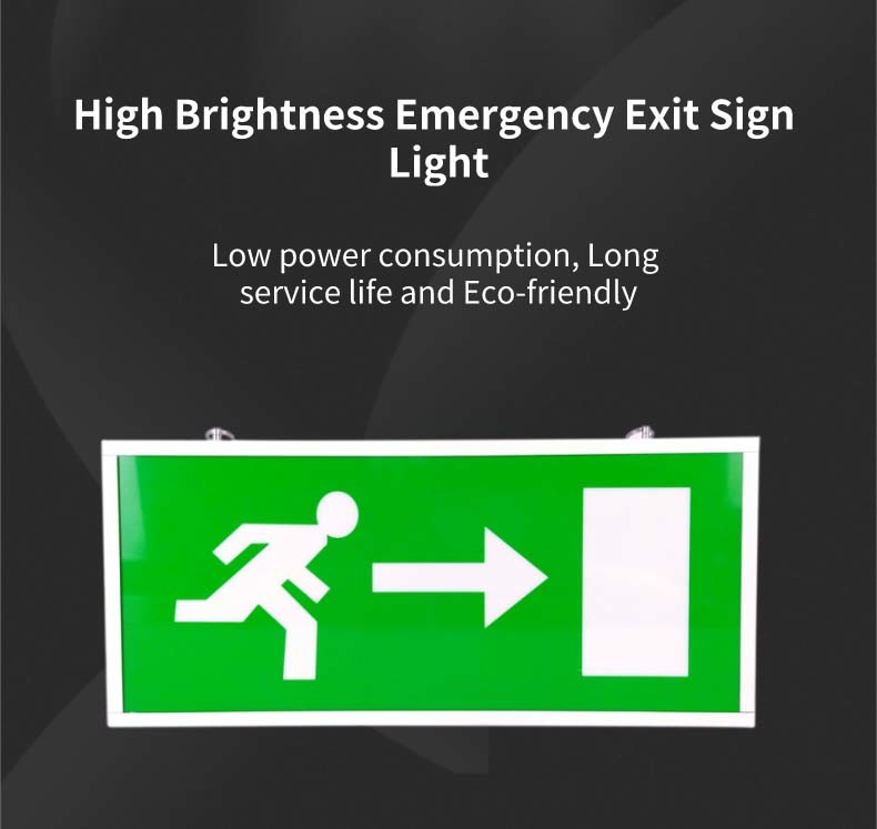 Iron Sheet Multiple 4mm LED Emergency Exit Sign