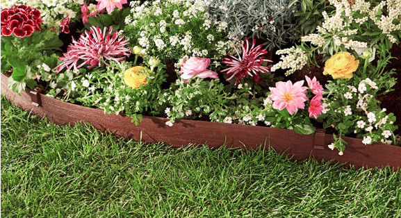 Garden Fence Design Style CLASSIC Rainproof Sun-proof PVC/PE Wood Composite Lawn Edge