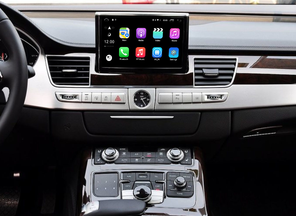 Ouchuangbo upgrade Audi A8 2012-2018 original radio gps car screen to android 9.0 decode box 4GB wifi